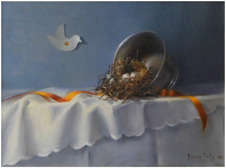 Nest in a Silver Bowl