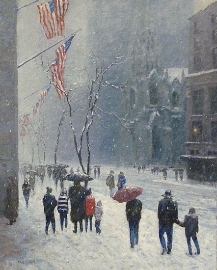 Winter on Fifth Avenue, St. Patrick's Cathedral