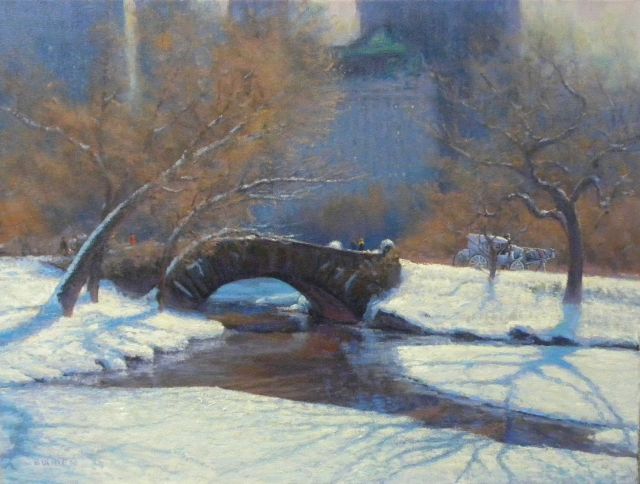 Winter in Central Park, Gapstow Bridge